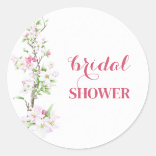 Adesivo Redondo Conjunto de Chuva de Noiva Flor de Maçã