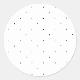 Adesivo Redondo Conjunto de Pastas com Padrão de Triângulo Minimal
