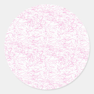 Adesivo Redondo Conjunto de Pastas de Arquivo Abstratas Rosa