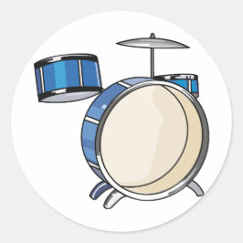 Adesivo Redondo conjunto de tambores simples, três peças azul.png