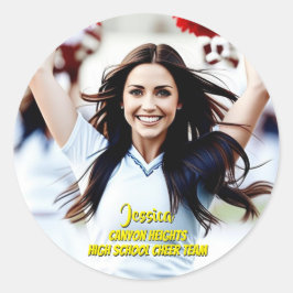 Adesivo Redondo Conjunto Personalizado de Fotografias do Team Play