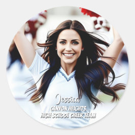 Adesivo Redondo Conjunto Personalizado de Fotografias do Team Play