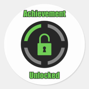 Adesivo Redondo Conquista desbloqueada