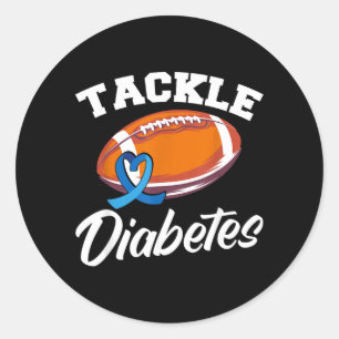 Adesivo Redondo Conquistar Diabetes Guerreiro T1d Conscientização