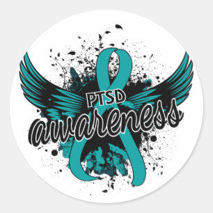 Adesivo Redondo Consciência 16 de PTSD