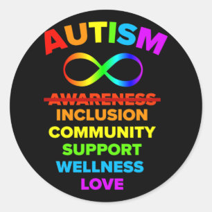 Adesivo Redondo Consciência Autismo Nós Realmente Precisamos De In
