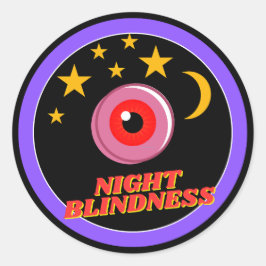 Adesivo Redondo consciência da cegueira noturna - preto