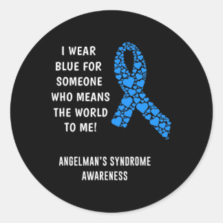 Adesivo Redondo Consciência da Síndrome de Angelman