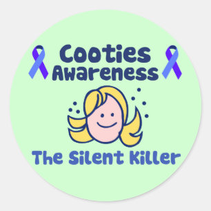 Adesivo Redondo Consciência de Cooties