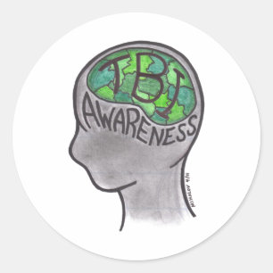 Adesivo Redondo Consciência de TBI