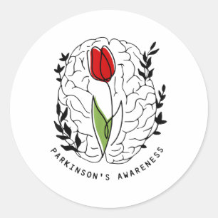 Adesivo Redondo Consciência de Tulip Parkinsons