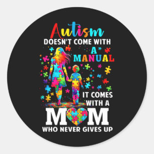Adesivo Redondo Consciência do Autismo 2025 não vem com um manual