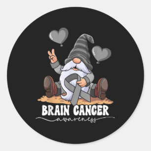 Adesivo Redondo Consciência do Cancer cerebral