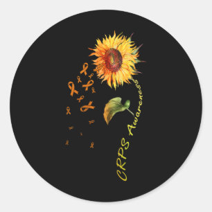 Adesivo Redondo Consciência do Crps Camisetas de girassol