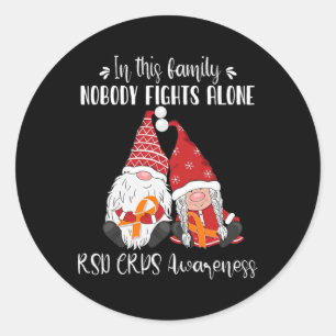 Adesivo Redondo Consciência do CRPS dos Gnomos de Natal