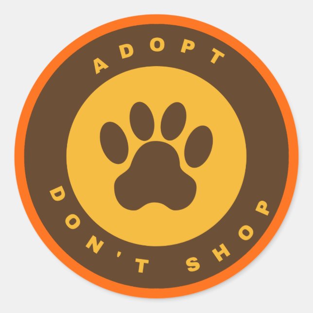 Adesivo Redondo Consciência sobre Animais de Estimação (Frente)