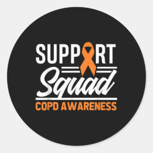 Adesivo Redondo Consciencialização de Copd Warrior Support Squad