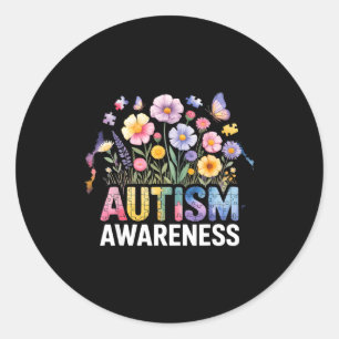Adesivo Redondo Consciencialização do autismo autista