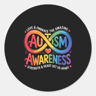 Adesivo Redondo Consciencialização do autismo autista