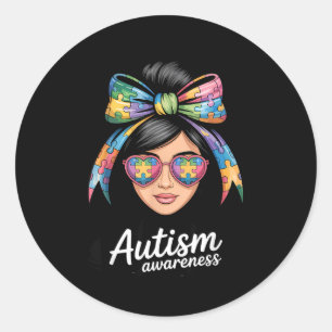Adesivo Redondo Consciencialização do autismo autista