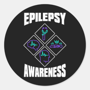 Adesivo Redondo Conscientização da Epilepsia Especialize Guerreiro