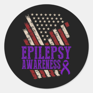 Adesivo Redondo Conscientização da Epilepsia Guerreiro Epilético S