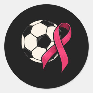 Adesivo Redondo Conscientização do Câncer de Mama Futebol Byll Fit