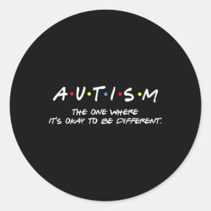 Adesivo Redondo Conscientização sobre Autismo - Aquele Onde É Okay