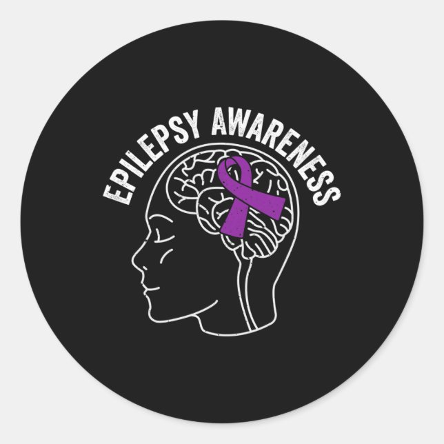 Adesivo Redondo Conscientização sobre Epilepsia 5  (Frente)