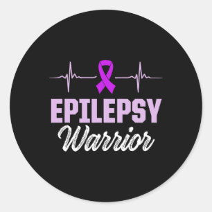 Adesivo Redondo Conscientização sobre Epilepsia Guerreiro Epilétic