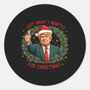 Adesivo Redondo Consegui O Que Eu Queria Para A Trump De Natal 202