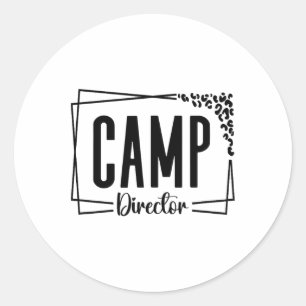 Adesivo Redondo Conselheiro Diretor de Acampamento Design Divertid
