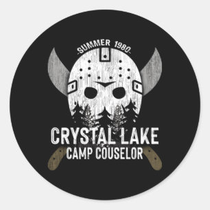 Adesivo Redondo Conselheiro do Crystal Lake Camp Hockey com Ventil