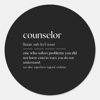 Adesivo Redondo Conselheiro Engraçado Substantivo Conselheiro de S
