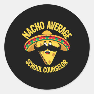 Adesivo Redondo Conselheiro Escolar Médio Nacho Cinco De Mães