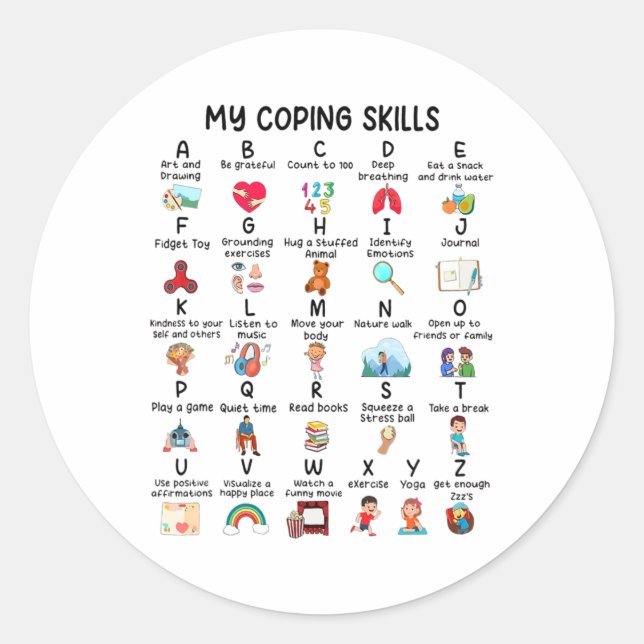 Adesivo Redondo Conselheiro Meu Copiador Habilidades Alfabeto Saúd (Frente)