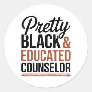 Adesivo Redondo Conselheiro Preto Bonito e Educado História Negra