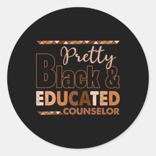 Adesivo Redondo Conselheiro Preto Bonito E Educado História Negra