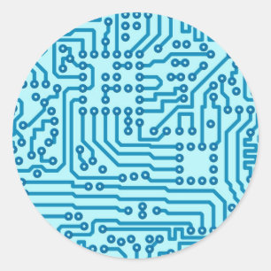 Adesivo Redondo Conselho de circuito digital eletrônico