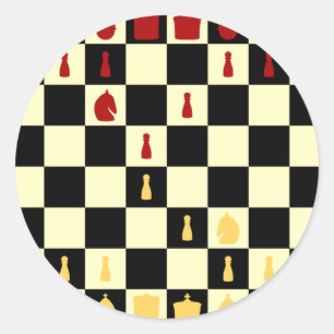 Adesivo Redondo Conselho de xadrez