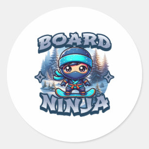 Adesivo Redondo Conselho Ninja Snowboard Ninja Snowboardin