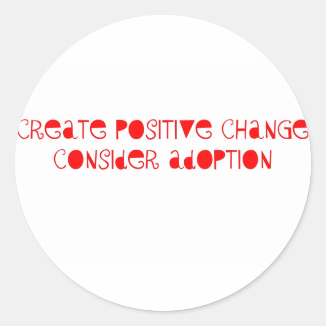 Adesivo Redondo Considere a adoção (Frente)