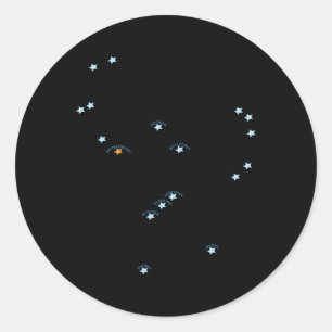 Adesivo Redondo Constelação de Orion