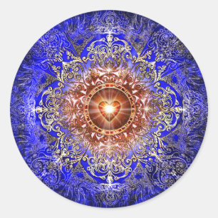 Adesivo Redondo Constelação do Coração