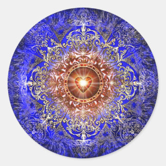 Adesivo Redondo Constelação do Coração