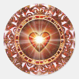 Adesivo Redondo Constelação do coração