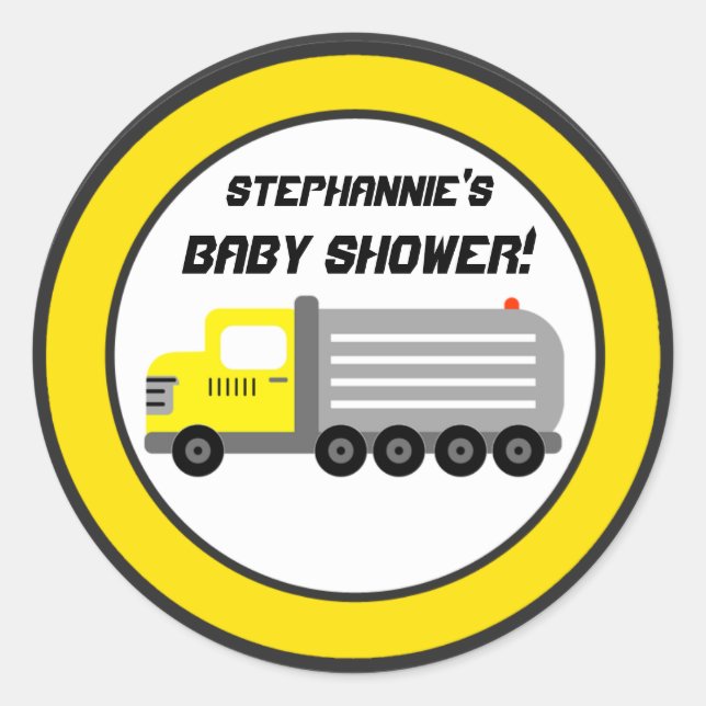 Adesivo Redondo Construção de autocolantes de 6 - 3" (Frente)