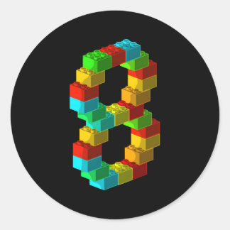 Adesivo Redondo Construção De Bloco 8º 8