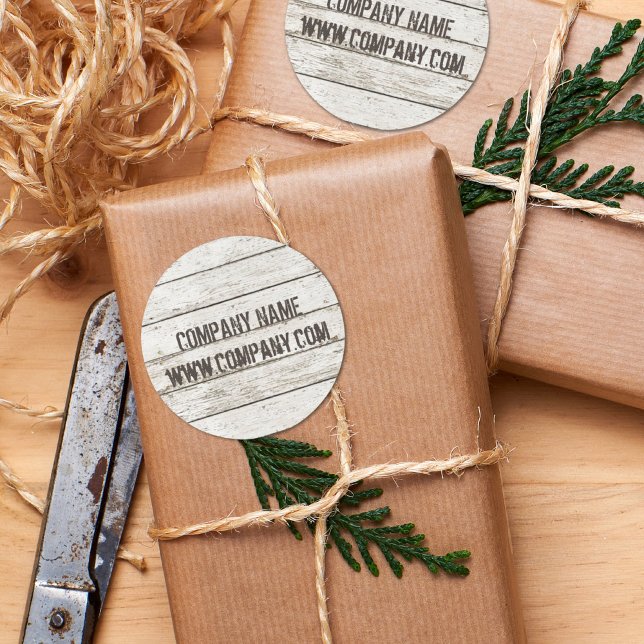 Adesivo Redondo Construção de marcenaria branca (Criador carregado)