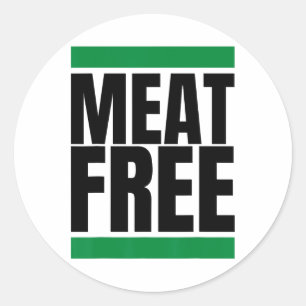 Adesivo Redondo Construção muscular vegana sem carne Vegan Straigh